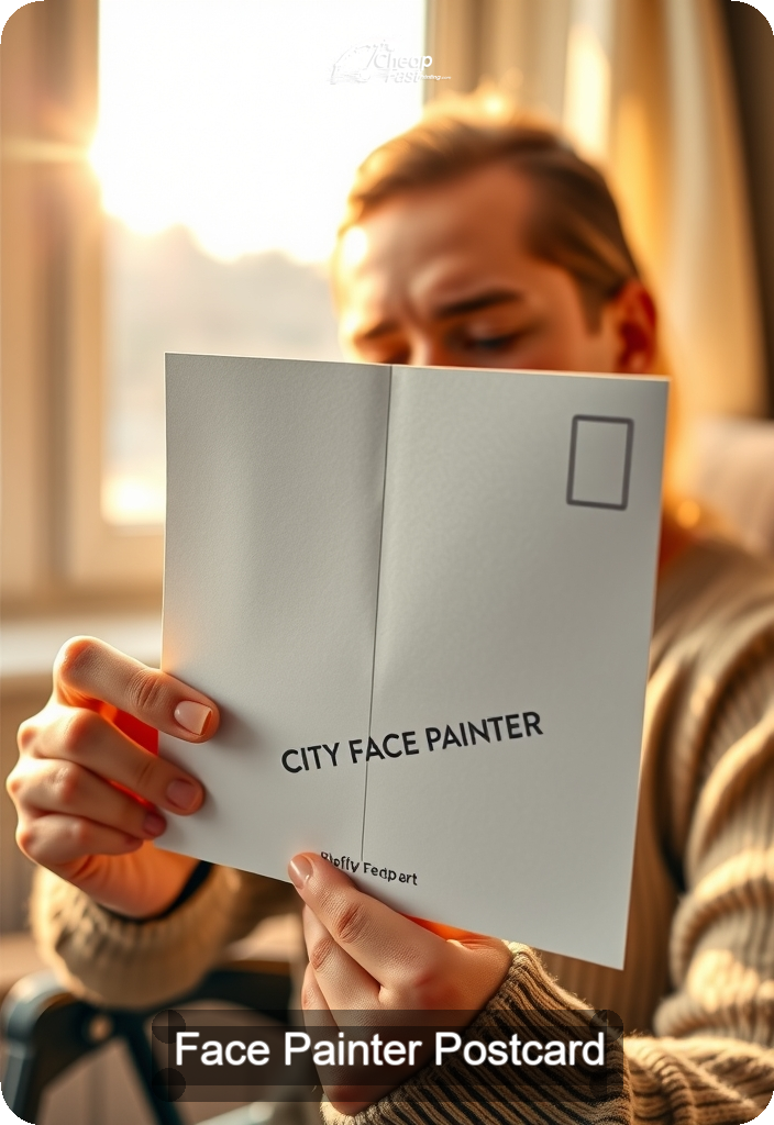 Face Painter Postcard Sample 10 · 4.5" x 6.5" design sample