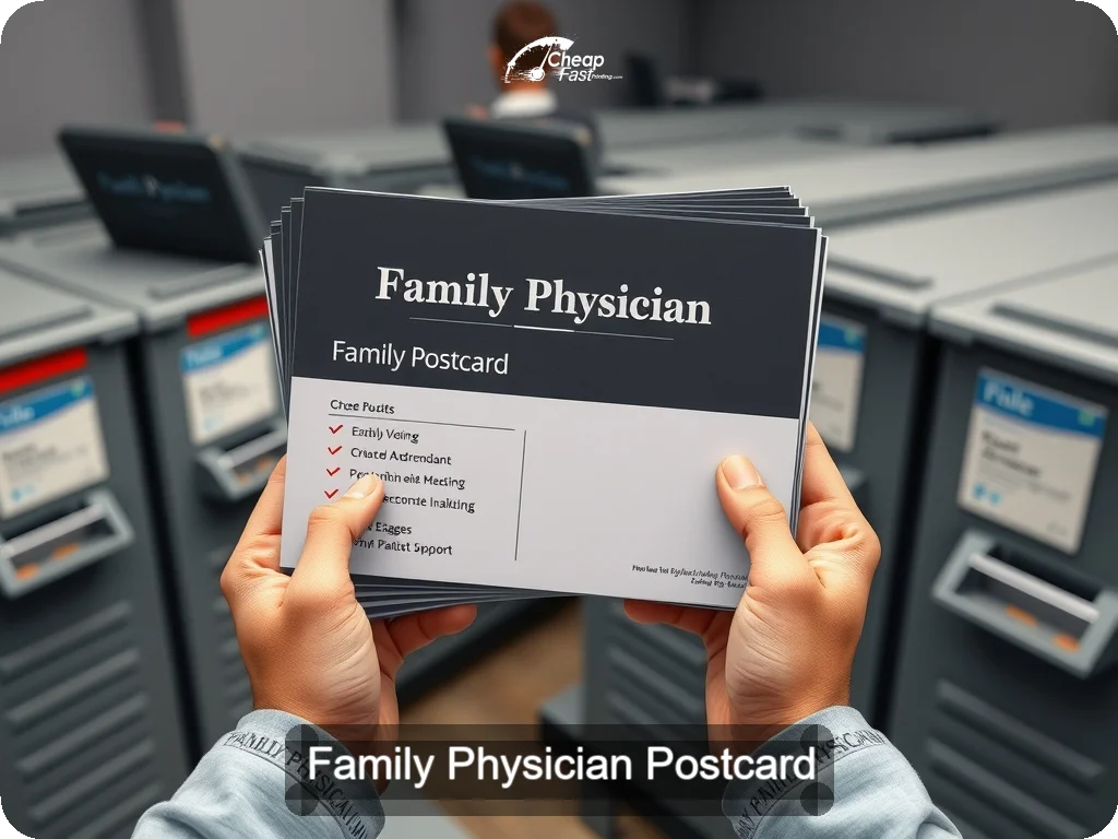 Family Physician Postcard Sample 02 · 6.5" x 9" design sample
