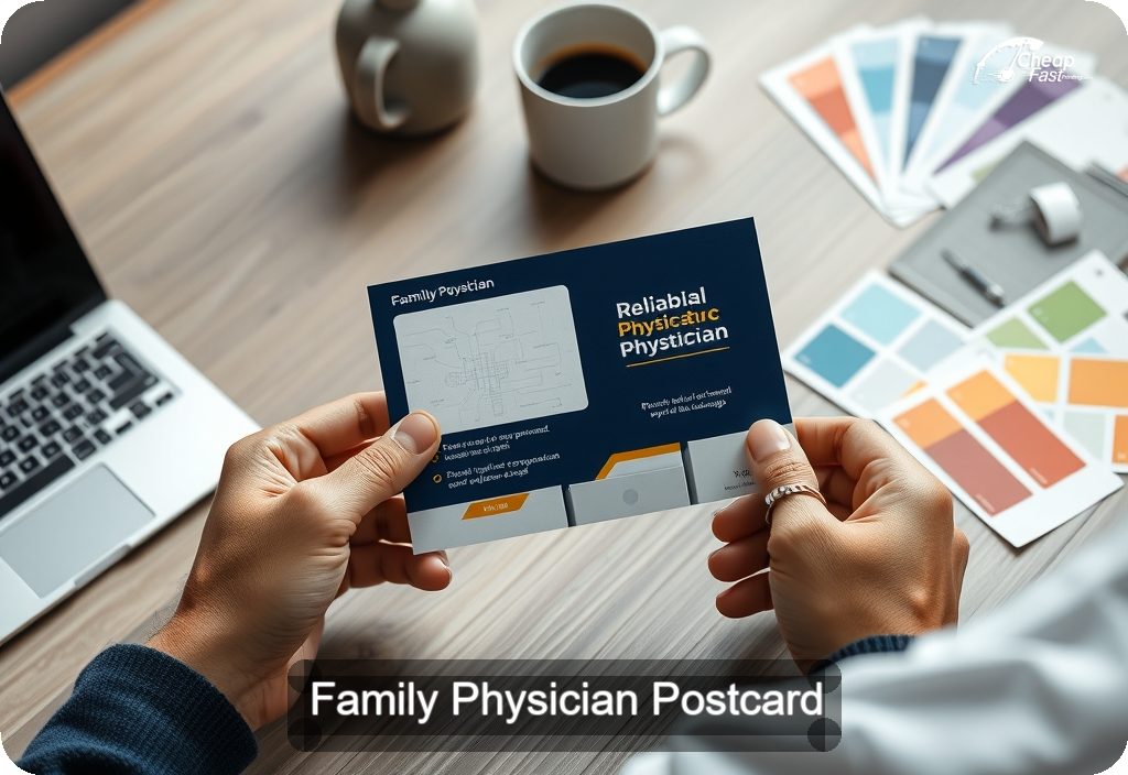 Family Physician Postcard Sample 04 · 4" x 6" design sample