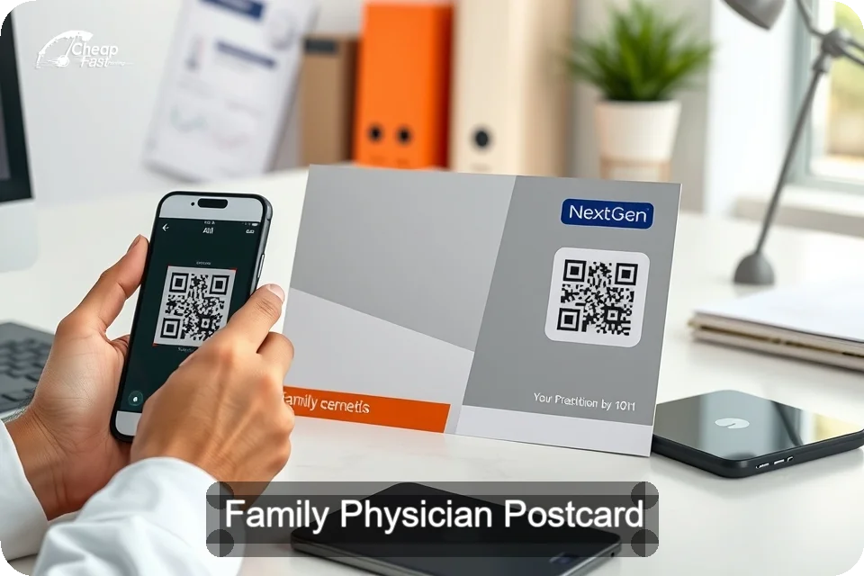 Family Physician Postcard Sample 06 · 6" x 9" design sample