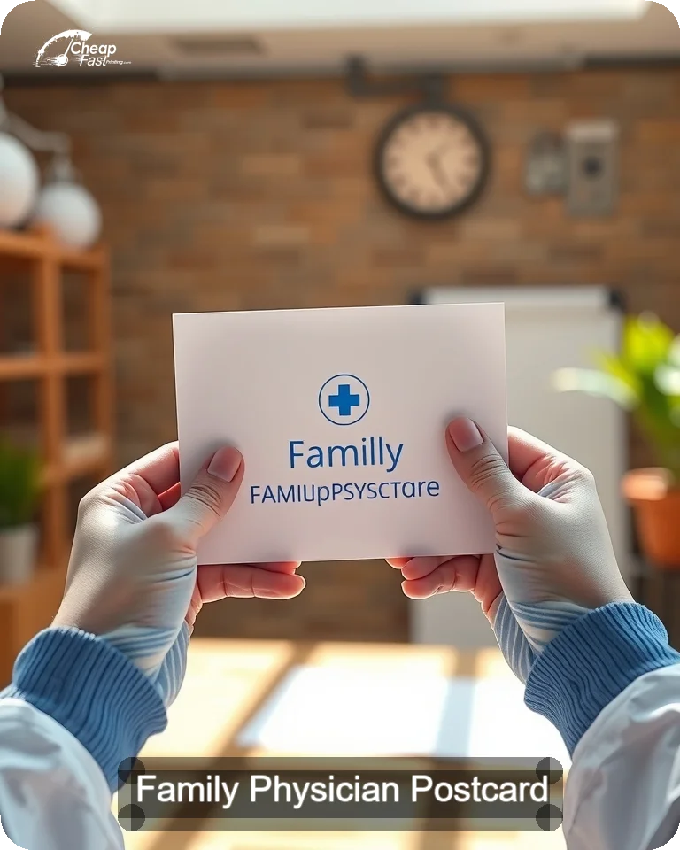 Family Physician Postcard Sample 09 · 4.25" x 5.5" design sample