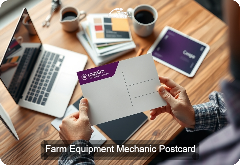 Farm Equipment Mechanic Postcard Sample 09 · 4" x 6" design sample