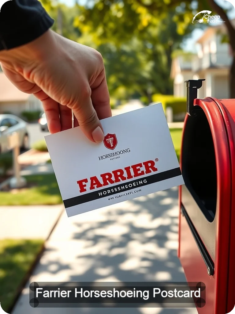 Farrier Horseshoeing Postcard Sample 03 · 5" x 7" design sample