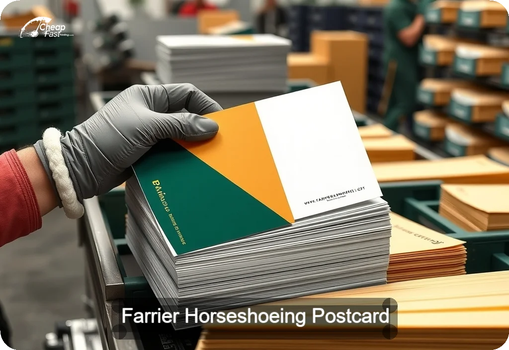 Farrier Horseshoeing Postcard Sample 05 · 6" x 11" design sample