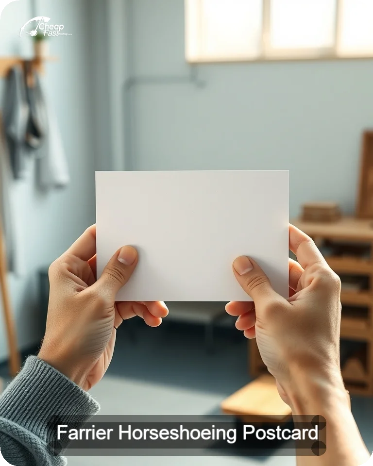 Farrier Horseshoeing Postcard Sample 07 · 4.25" x 5.5" design sample