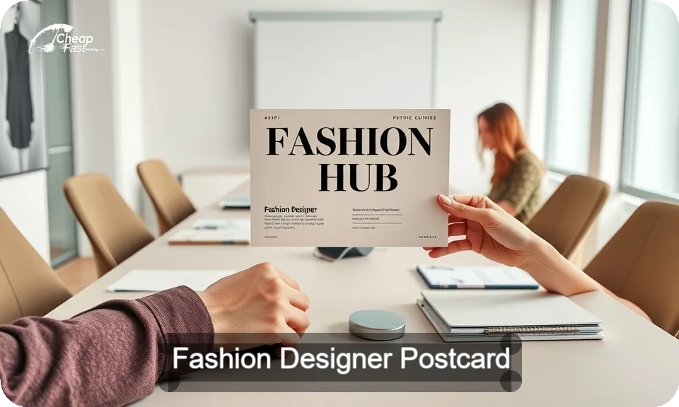 Fashion Designer Postcard Sample 01 · 4" x 9" design sample