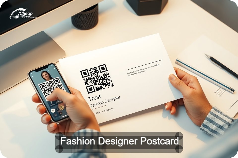 Fashion Designer Postcard Sample 07 · 6" x 9" design sample