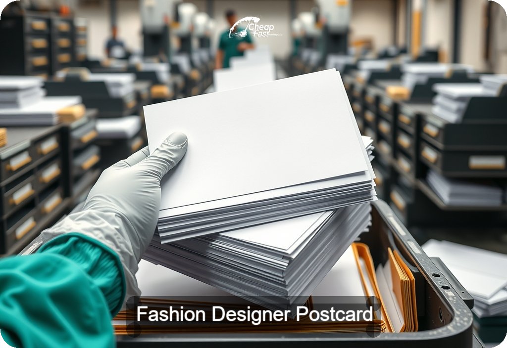 Fashion Designer Postcard Sample 08 · 6" x 11" design sample