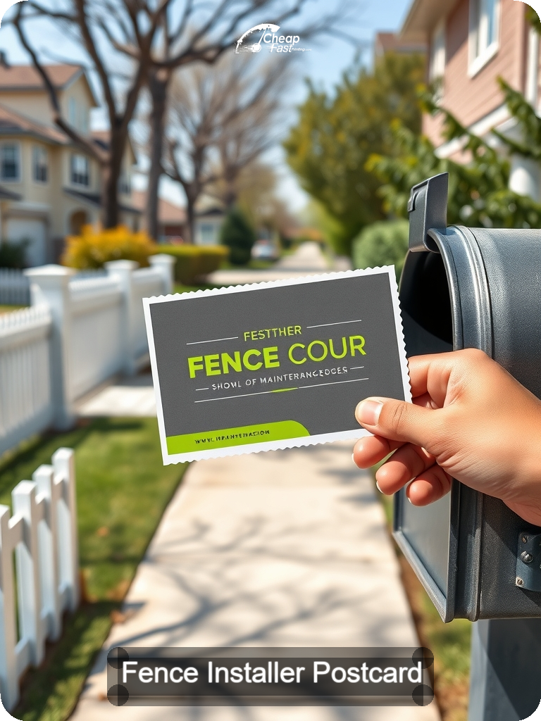 Fence Installer Postcard Sample 03 · 5" x 7" design sample