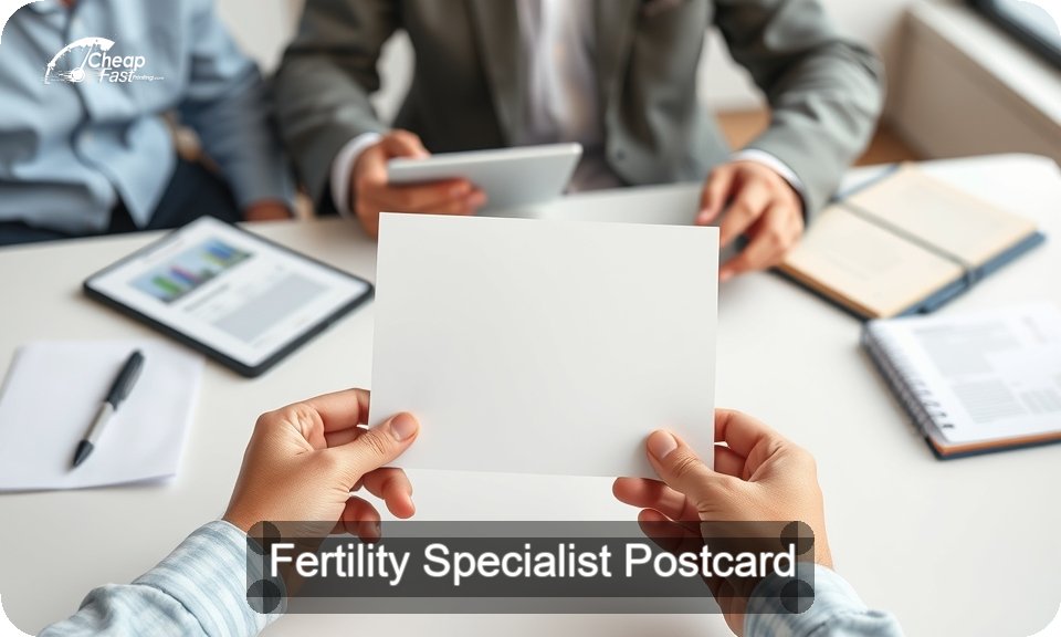 Fertility Specialist Postcard Sample 05 · 4" x 9" design sample