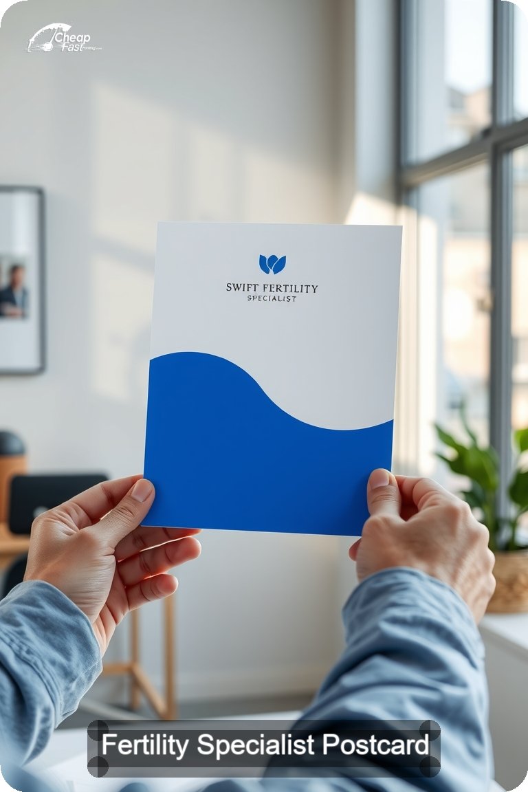 Fertility Specialist Postcard Sample 08 · 4.5" x 11" design sample