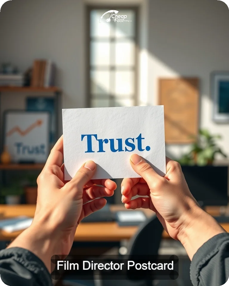 Film Director Postcard Sample 08 · 4.25" x 5.5" design sample