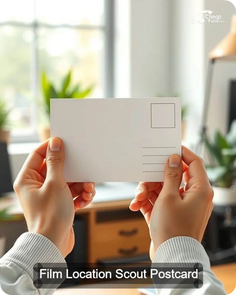 Film Location Scout Postcard Sample 04 · 4.25" x 5.5" design sample