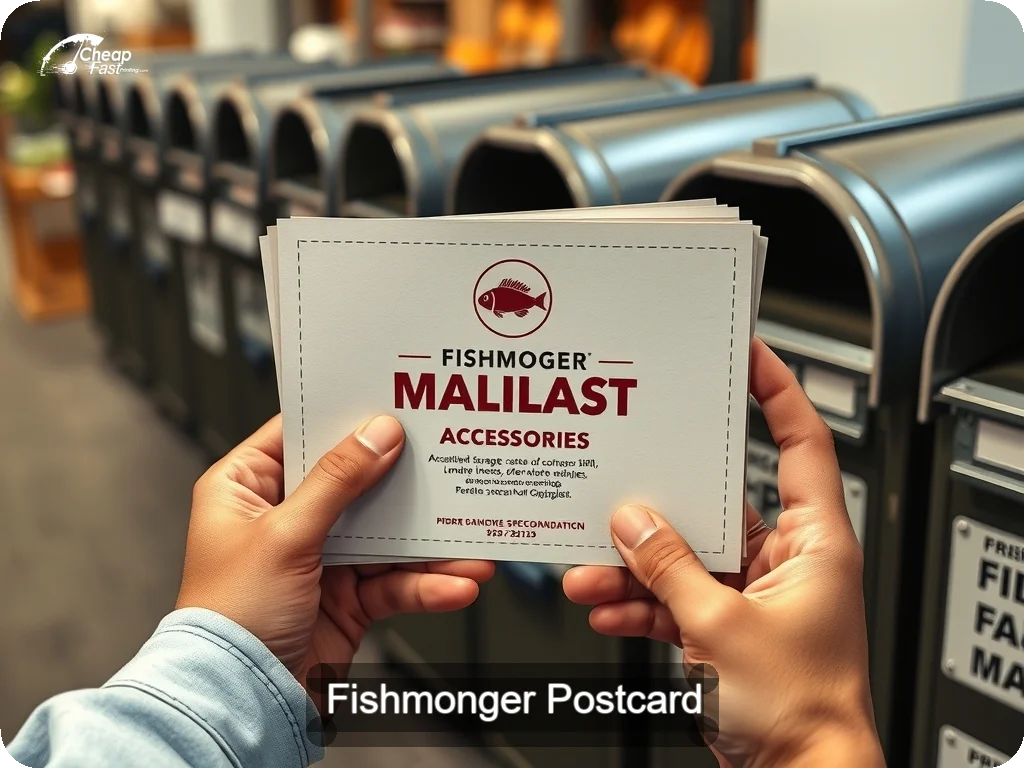 Fishmonger Postcard Sample 03 · 6.5" x 9" design sample