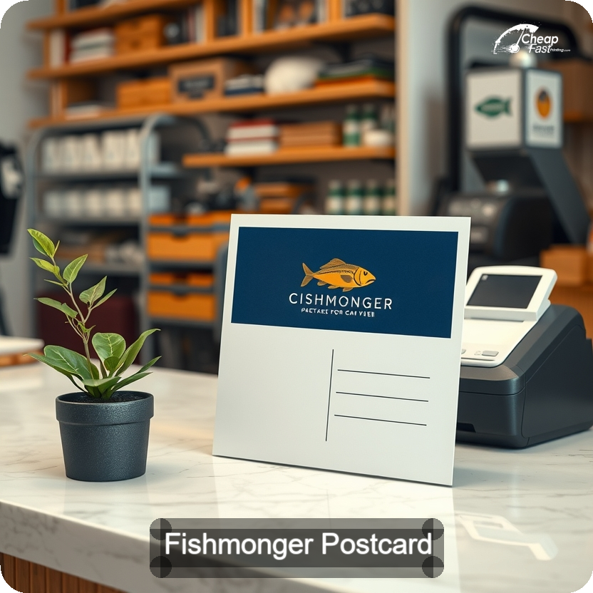 Fishmonger Postcard Sample 09 · 5" x 5" design sample
