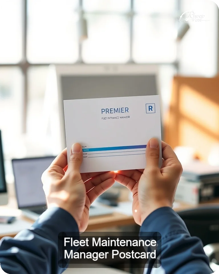 Fleet Maintenance Manager Postcard Sample 02 · 4.25" x 5.5" design sample