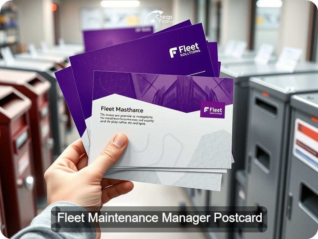 Fleet Maintenance Manager Postcard Sample 05 · 6.5" x 9" design sample