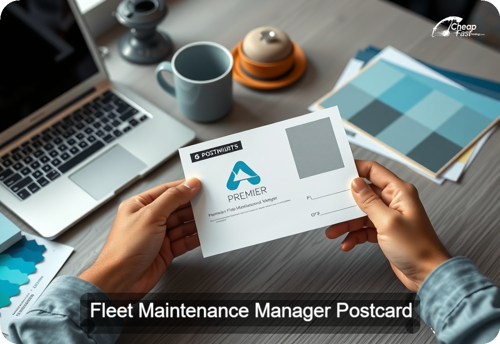Fleet Maintenance Manager Postcard Sample 07 · 4" x 6" design sample