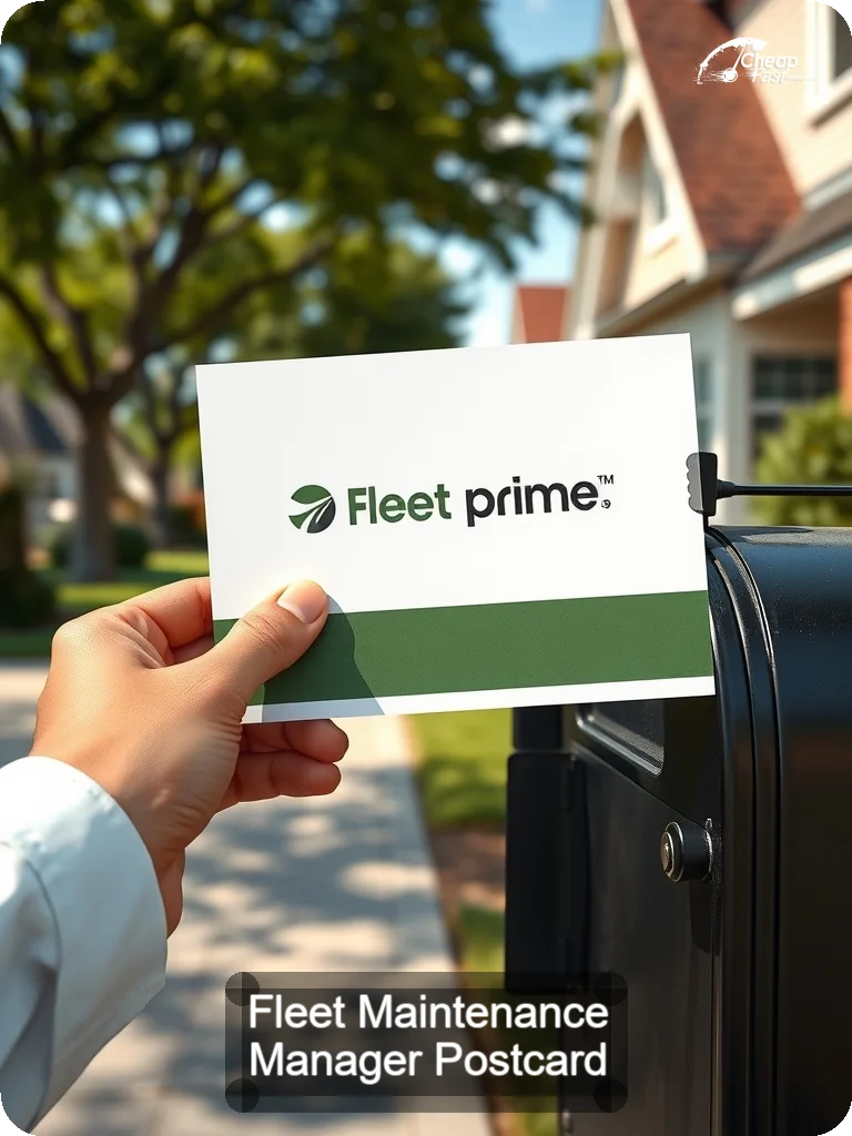 Fleet Maintenance Manager Postcard Sample 08 · 5" x 7" design sample