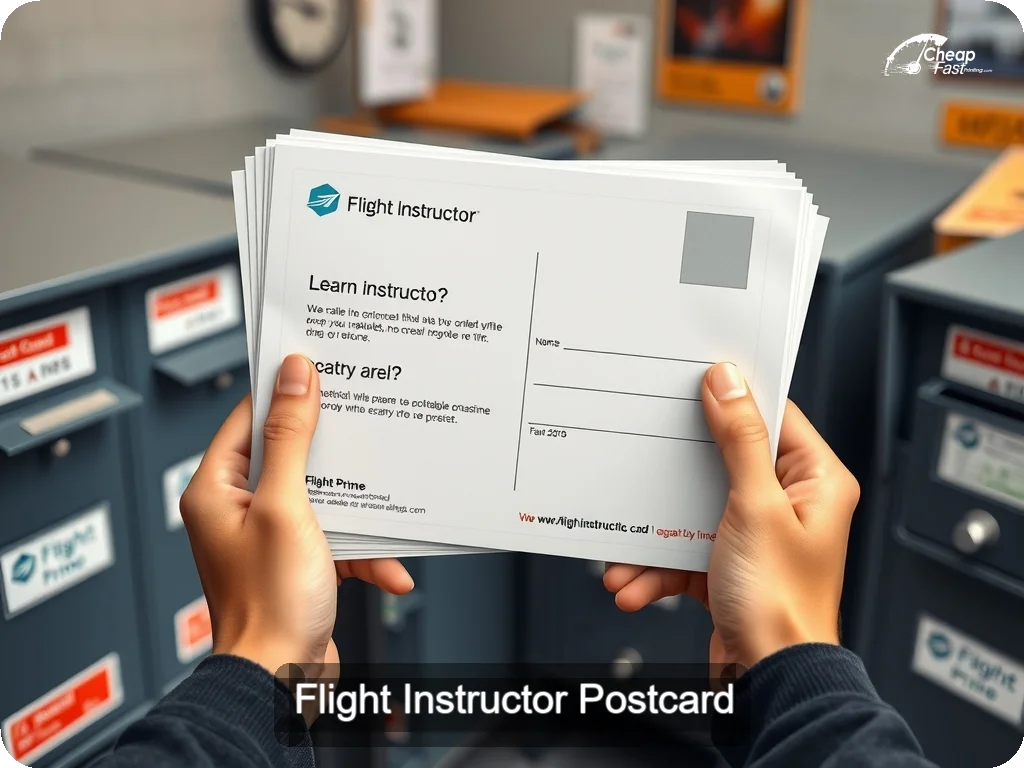 Flight Instructor Postcard Sample 01 · 6.5" x 9" design sample