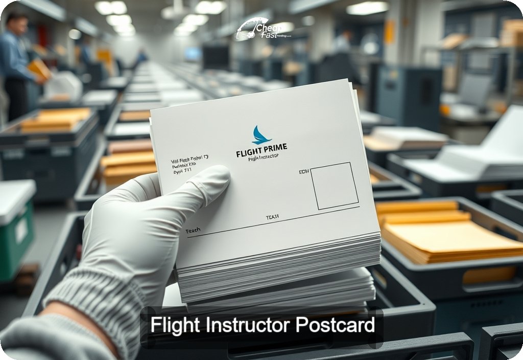 Flight Instructor Postcard Sample 06 · 6" x 11" design sample