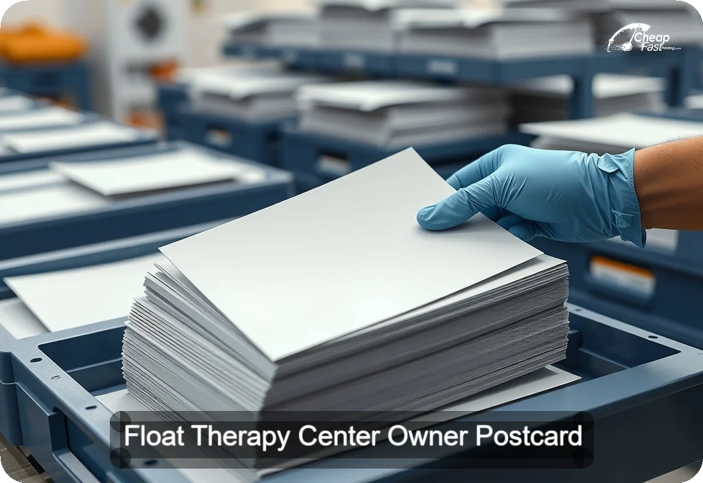Float Therapy Center Owner Postcard Sample 03 · 6" x 11" design sample
