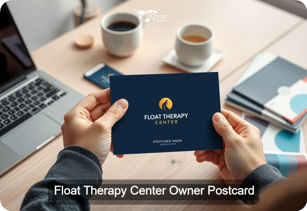 Float Therapy Center Owner Postcard Sample 10 · 4" x 6" design sample