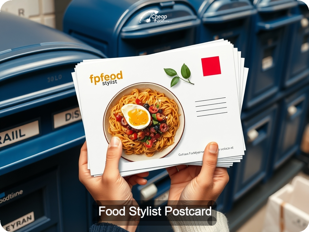 Food Stylist Postcard Sample 01 · 6.5" x 9" design sample