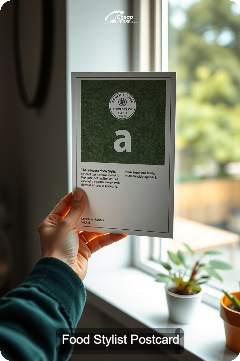 Food Stylist Postcard Sample 02 · 4.5" x 11" design sample