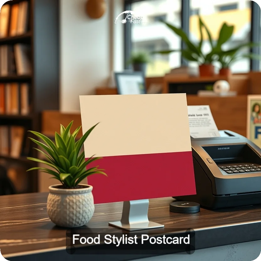 Food Stylist Postcard Sample 07 · 5" x 5" design sample