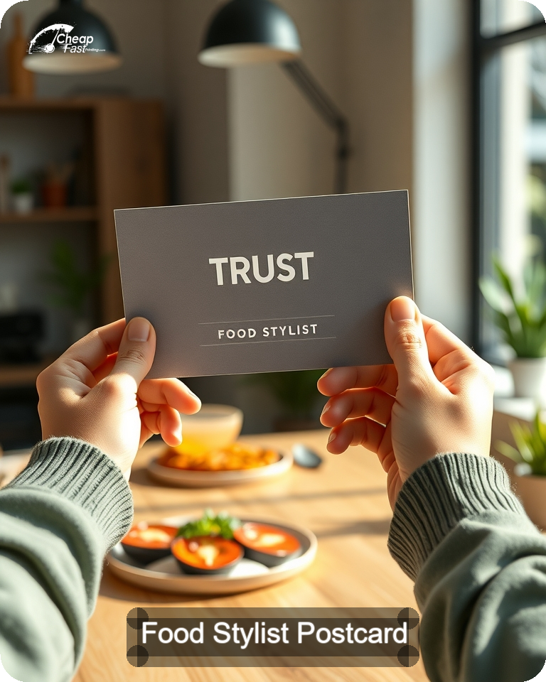 Food Stylist Postcard Sample 08 · 4.25" x 5.5" design sample