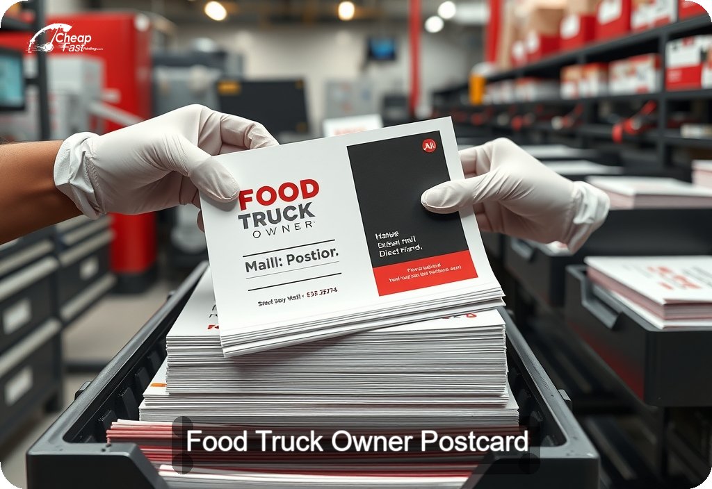 Food Truck Owner Postcard Sample 01 · 6" x 11" design sample