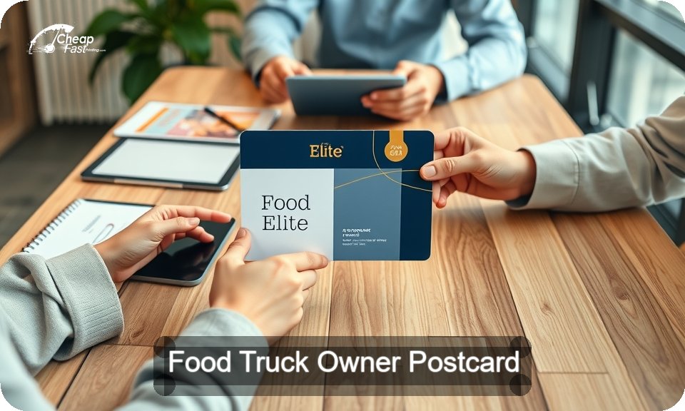 Food Truck Owner Postcard Sample 04 · 4" x 9" design sample