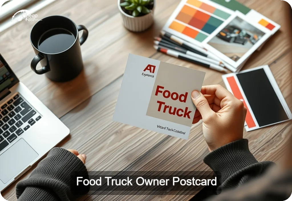 Food Truck Owner Postcard Sample 08 · 4" x 6" design sample