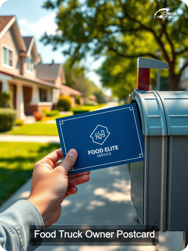 Food Truck Owner Postcard Sample 09 · 5" x 7" design sample