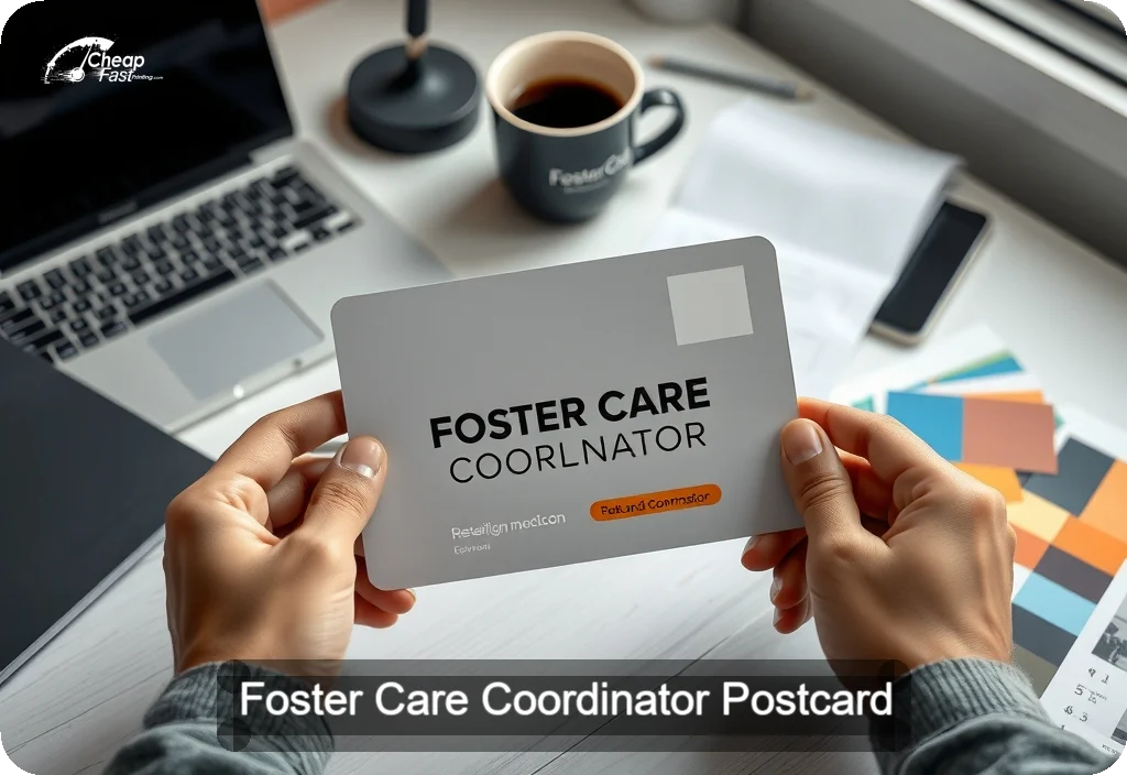 Foster Care Coordinator Postcard Sample 04 · 4" x 6" design sample