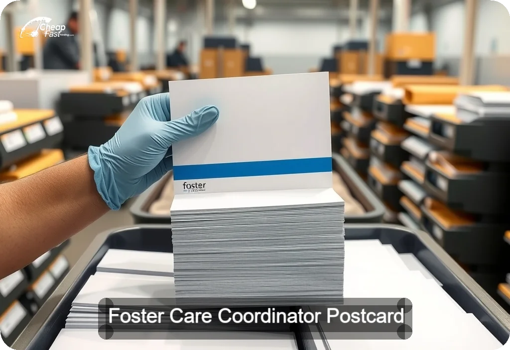 Foster Care Coordinator Postcard Sample 07 · 6" x 11" design sample