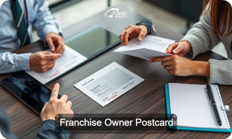 Franchise Owner Postcard Sample 06 · 4" x 9" design sample