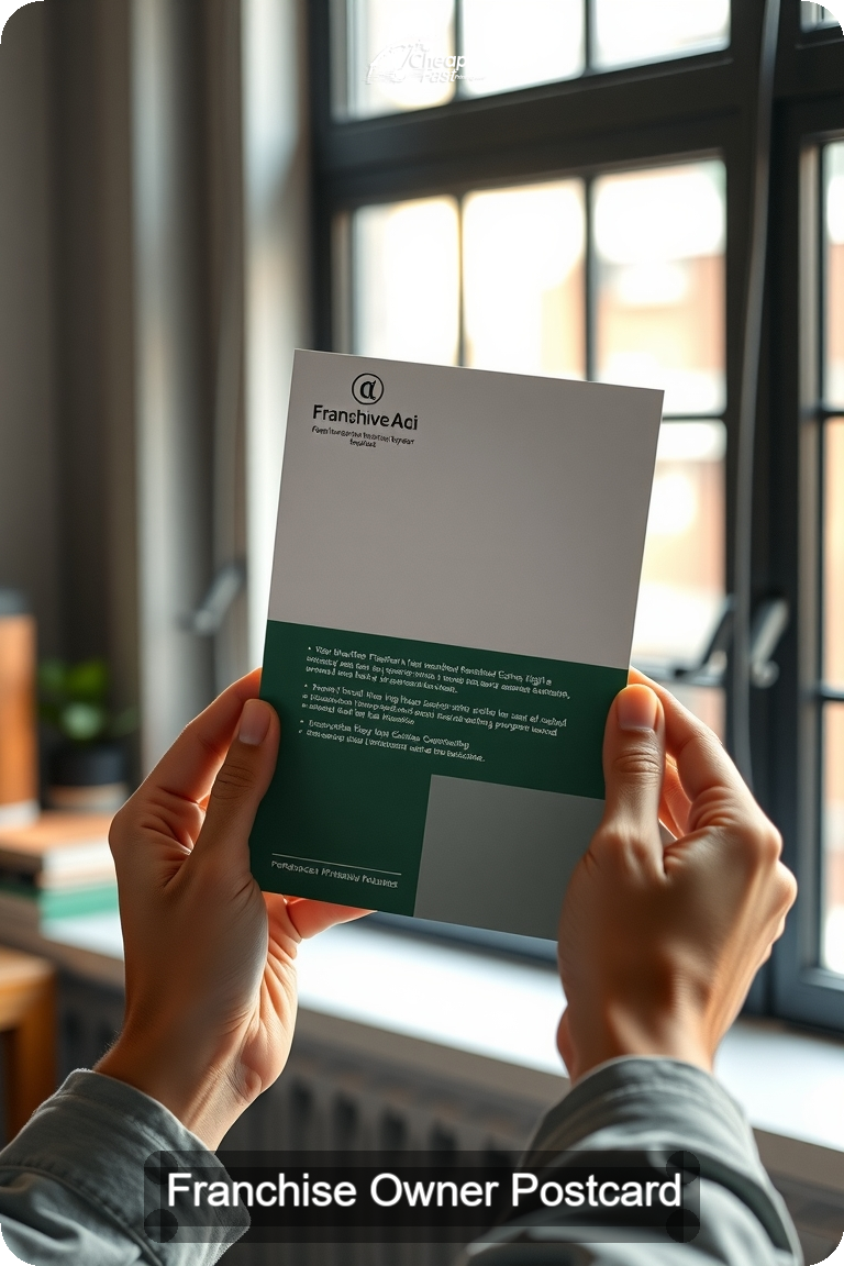 Franchise Owner Postcard Sample 09 · 4.5" x 11" design sample