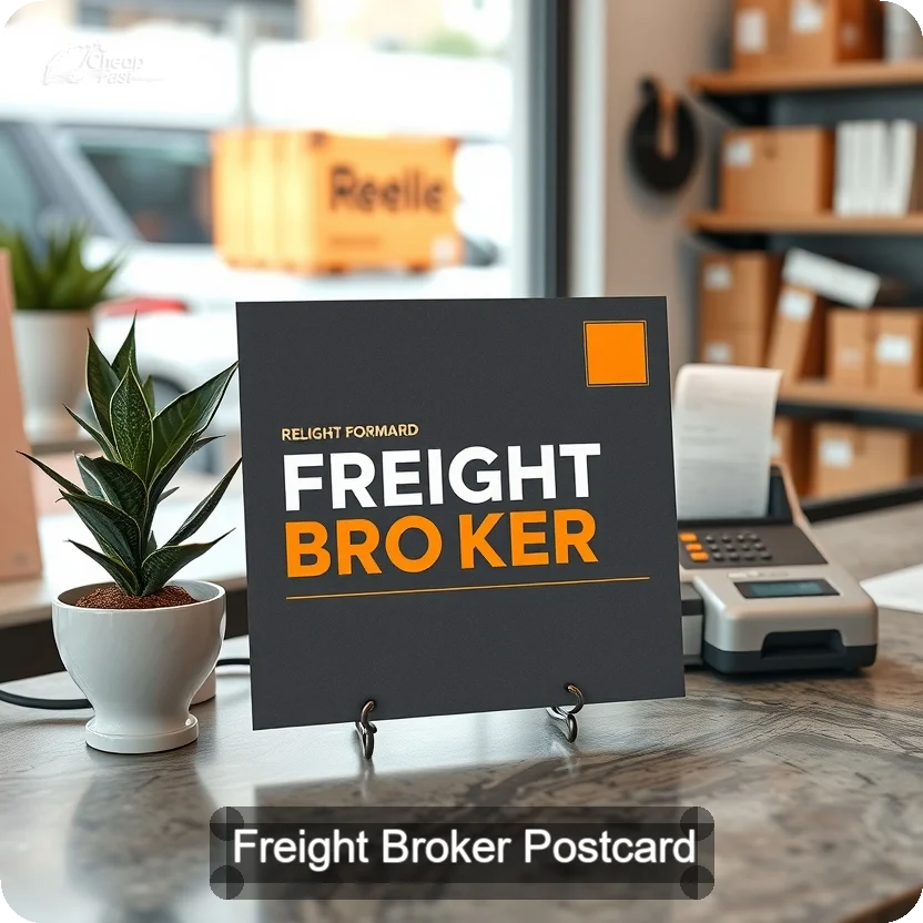 Freight Broker Postcard Sample 02 · 5" x 5" design sample