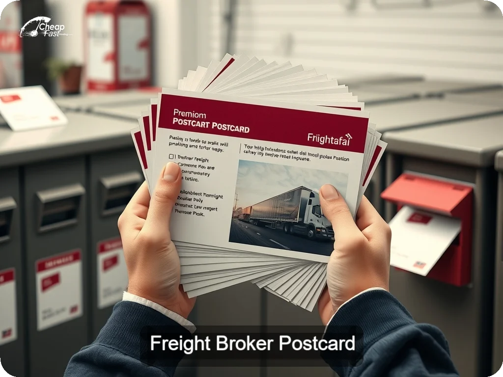 Freight Broker Postcard Sample 06 · 6.5" x 9" design sample