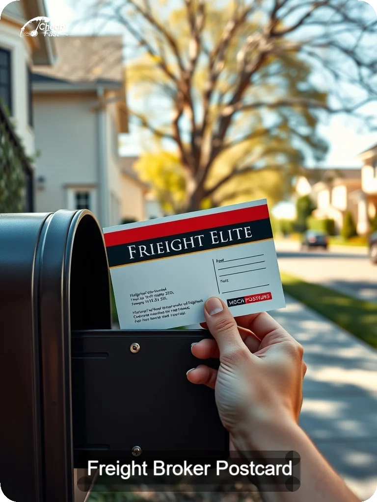 Freight Broker Postcard Sample 09 · 5" x 7" design sample