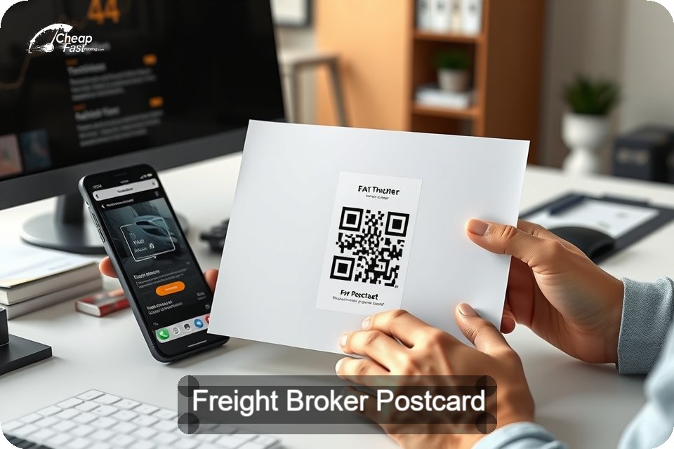 Freight Broker Postcard Sample 10 · 6" x 9" design sample