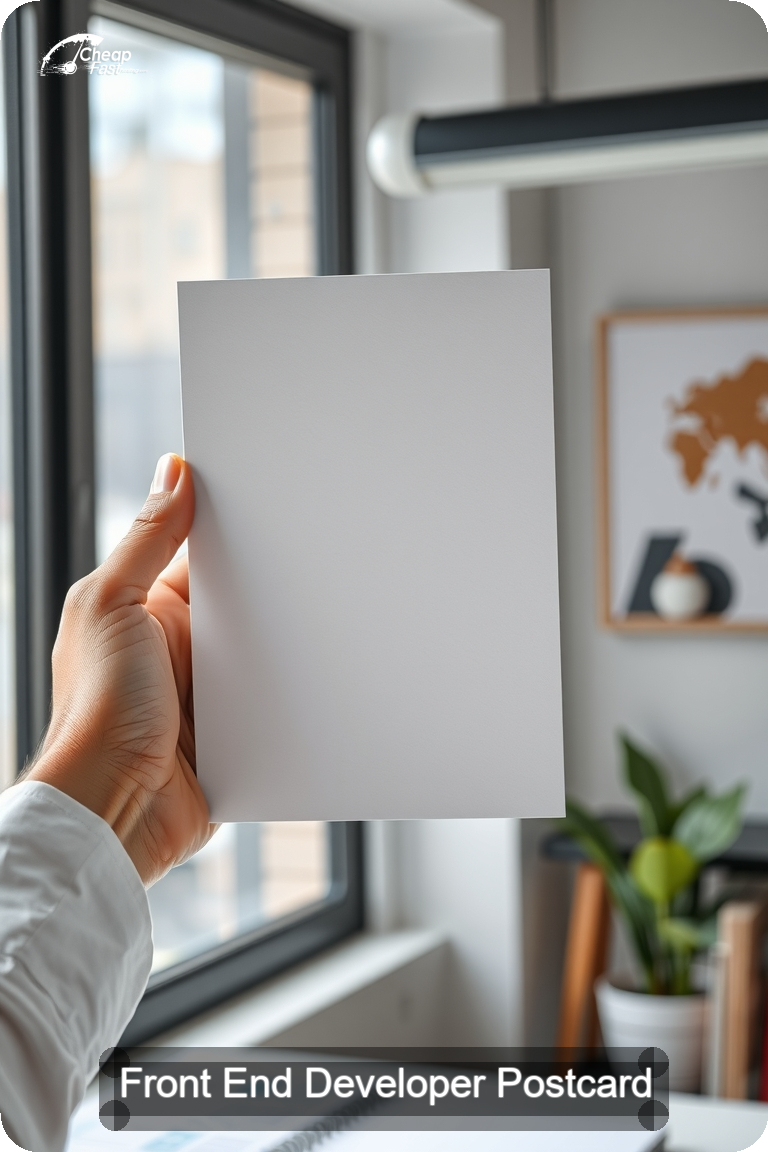 Front End Developer Postcard Sample 03 · 4.5" x 11" design sample