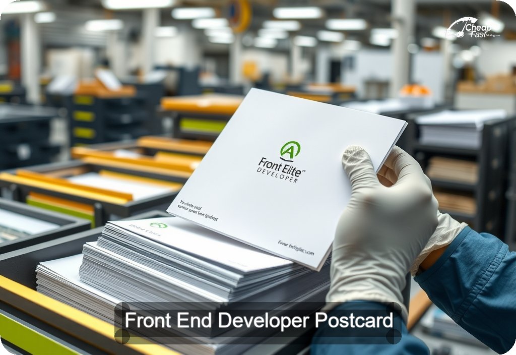 Front End Developer Postcard Sample 07 · 6" x 11" design sample