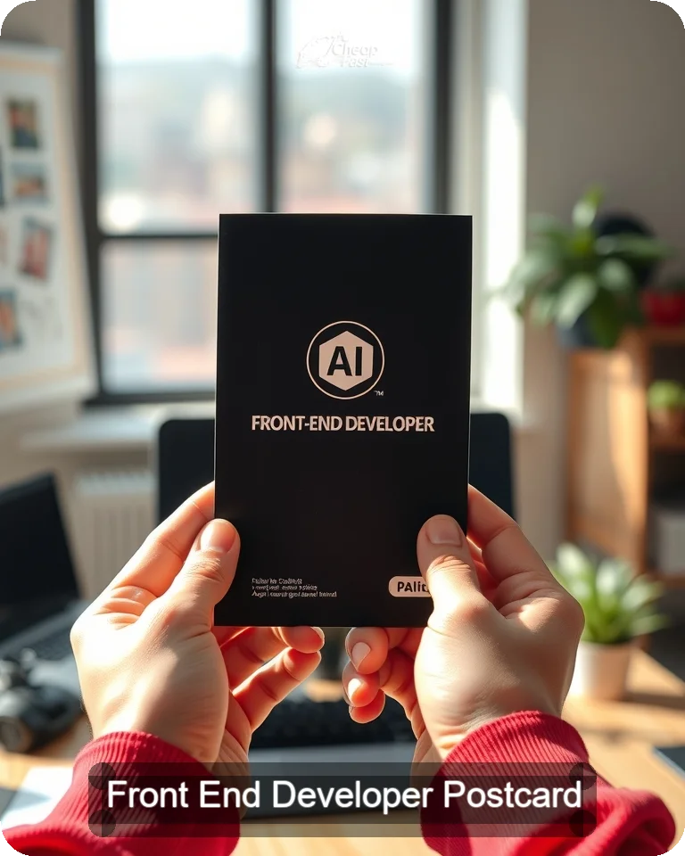 Front End Developer Postcard Sample 09 · 4.25" x 5.5" design sample