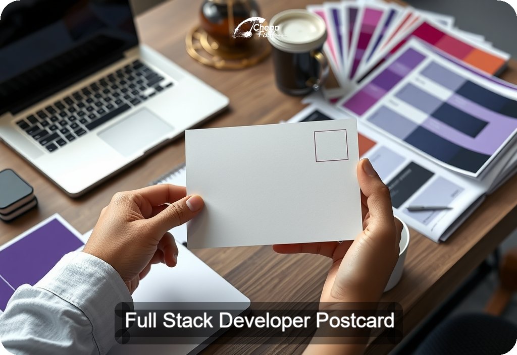 Full Stack Developer Postcard Sample 05 · 4" x 6" design sample