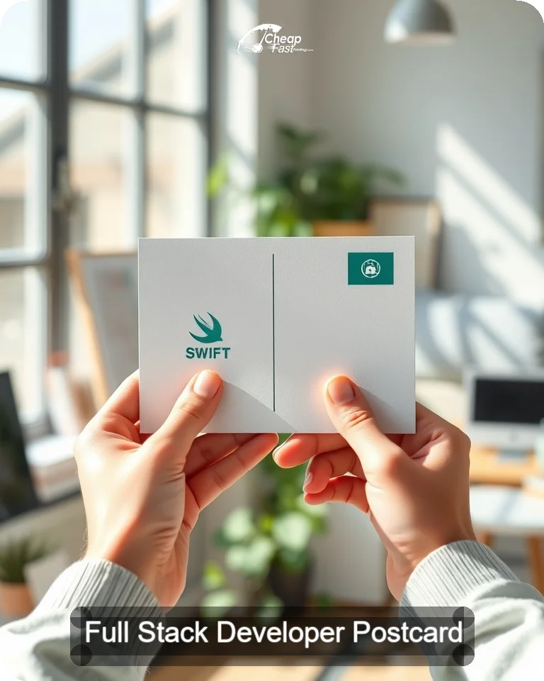 Full Stack Developer Postcard Sample 10 · 4.25" x 5.5" design sample