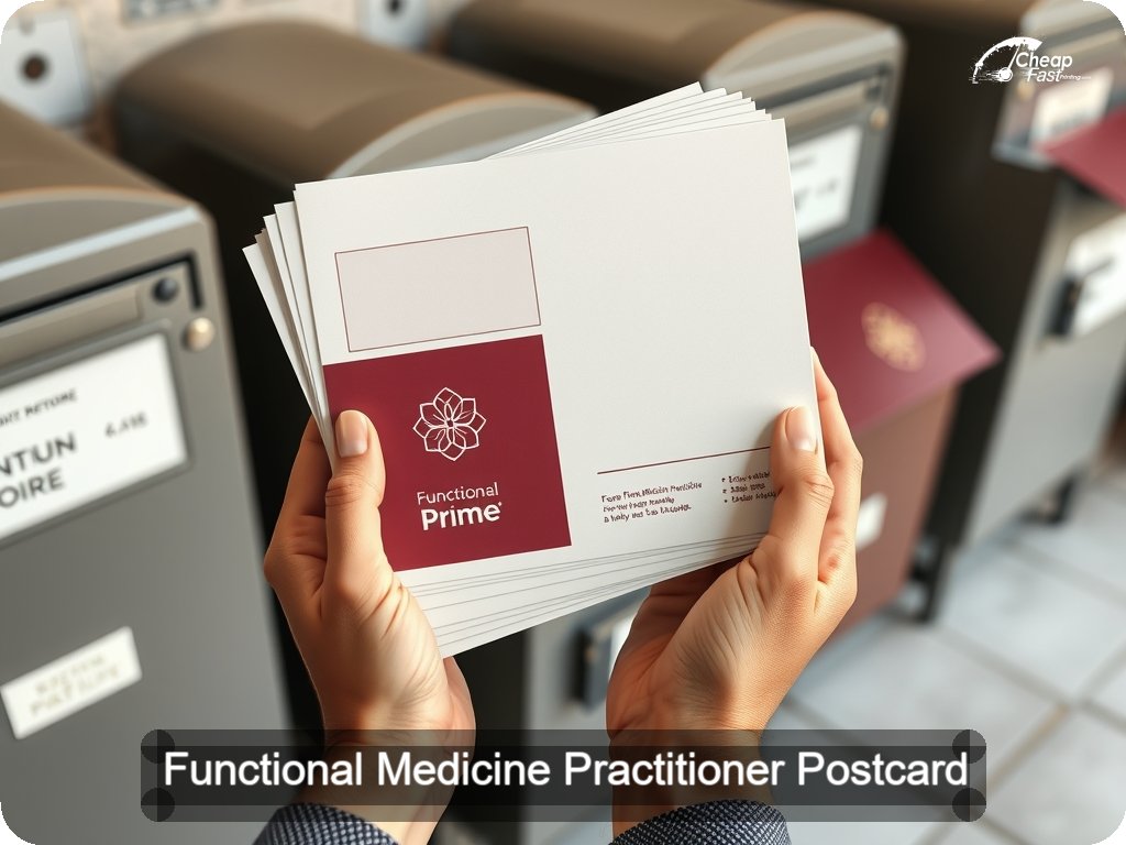 Functional Medicine Practitioner Postcard Sample 01 · 6.5" x 9" design sample