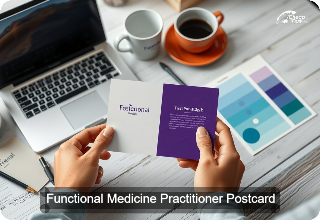 Functional Medicine Practitioner Postcard Sample 03 · 4" x 6" design sample